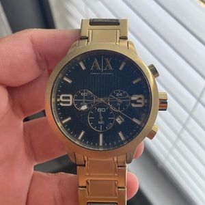 Armani exchange gold watch